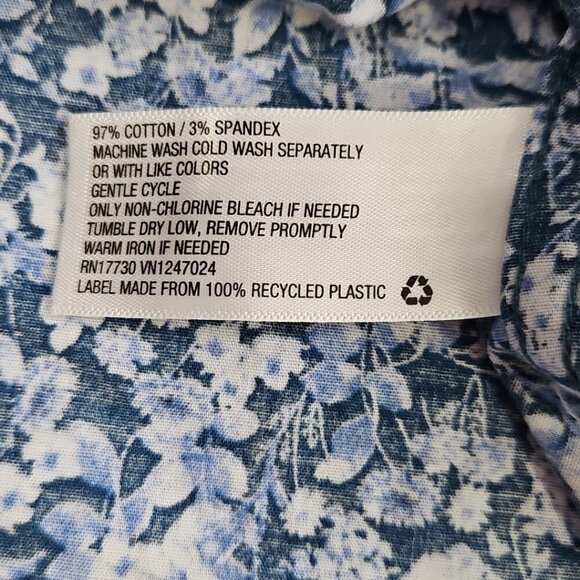 Blue Floral Shirt Men's L Slim Fit Long Sleeve Button-Down NEW Goodfellow NWT - Picture 4 of 15